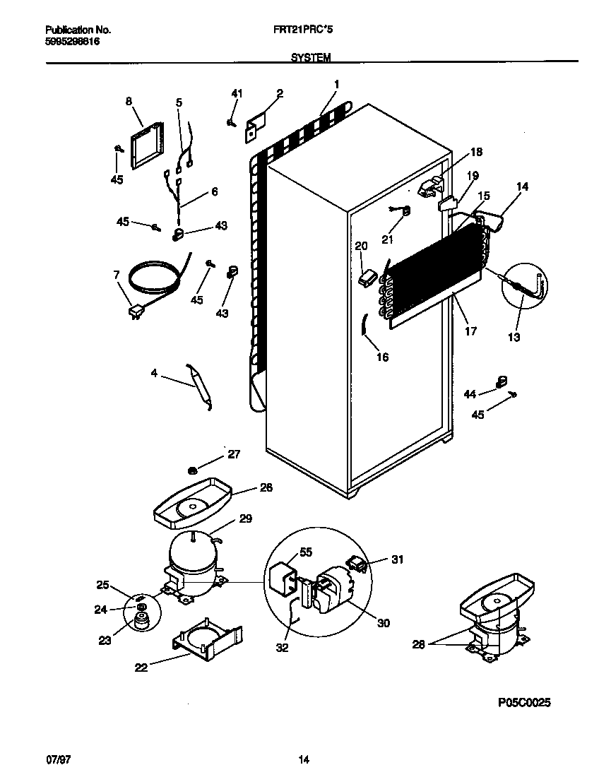 Frigidaire FRT21PRCD5 system diagram