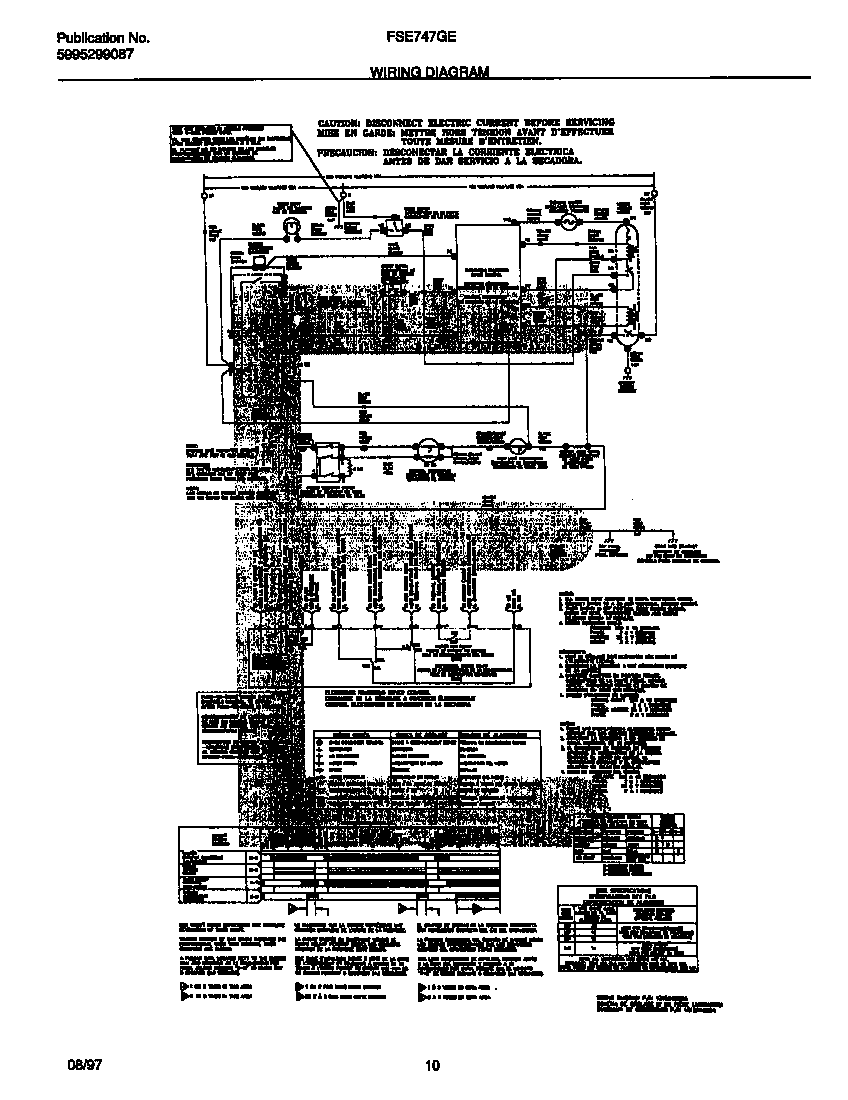 Frigidaire FSE747GES1 wiring diagram diagram