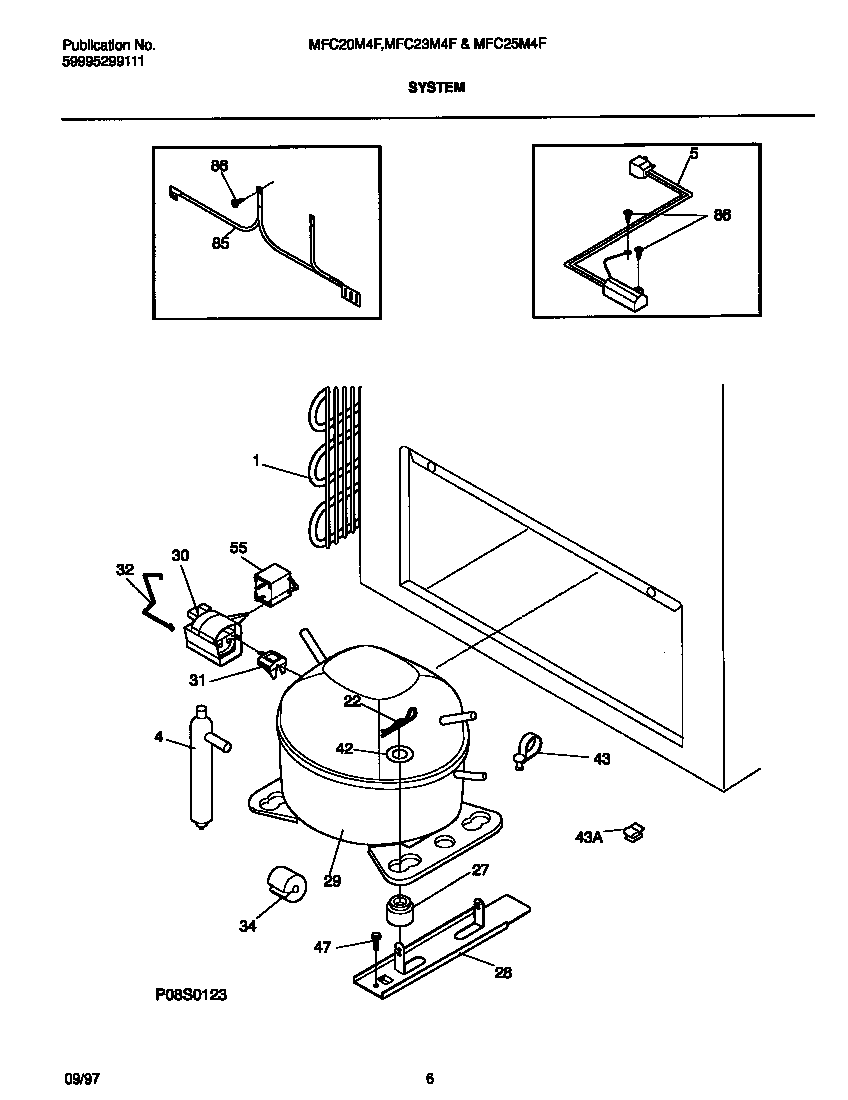 Universal/Multiflex (Frigidaire) MFC20M4FW1 system diagram