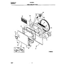 Frigidaire FDE436RES1 front panel/lint filter diagram