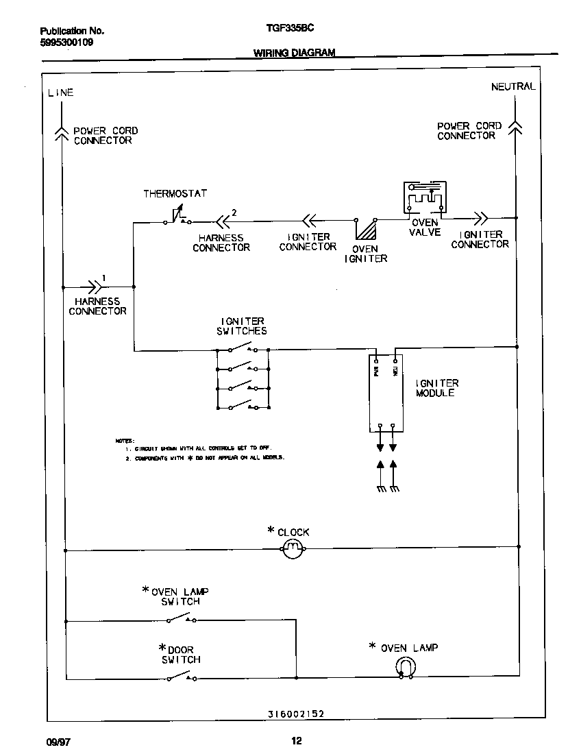Tappan TGF335BCDE wiring diagram diagram