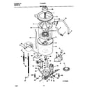 Frigidaire FLXG52RBT4 motor/tub diagram