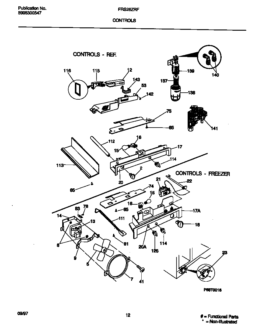 Frigidaire FRS26ZRFD2 controls diagram