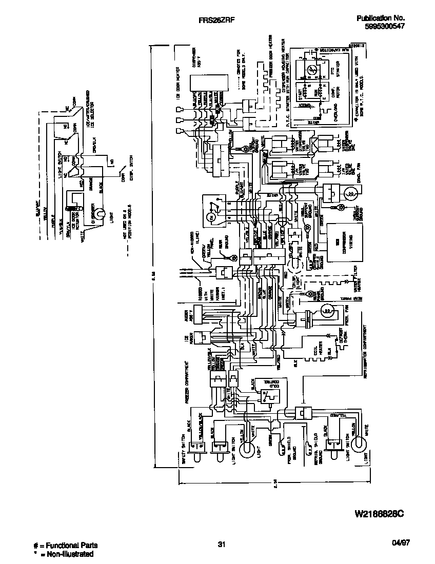 Frigidaire FRS26ZRFD2 wiring schematic diagram