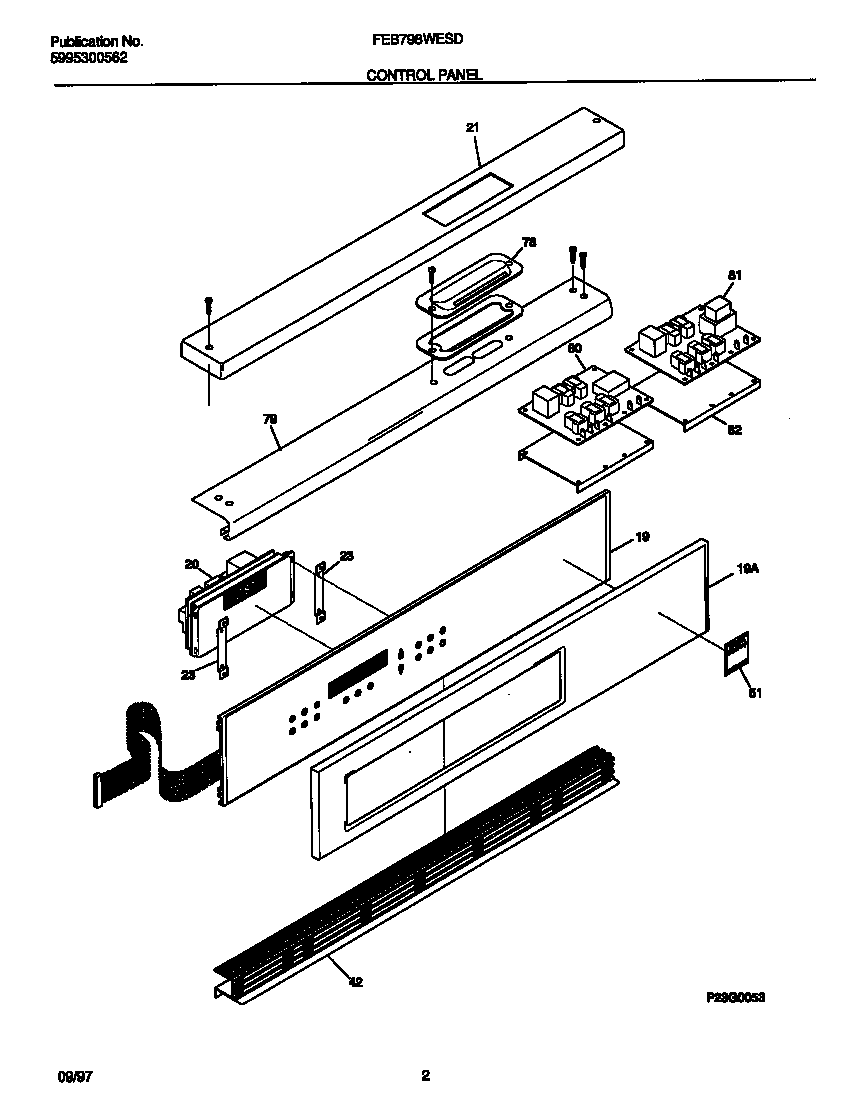 Frigidaire FEB798WESD control panel diagram