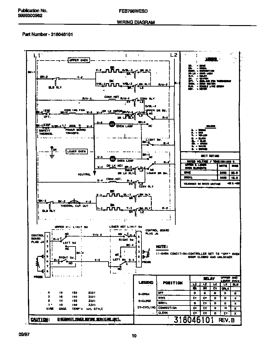 Frigidaire FEB798WESD wiring diagram diagram