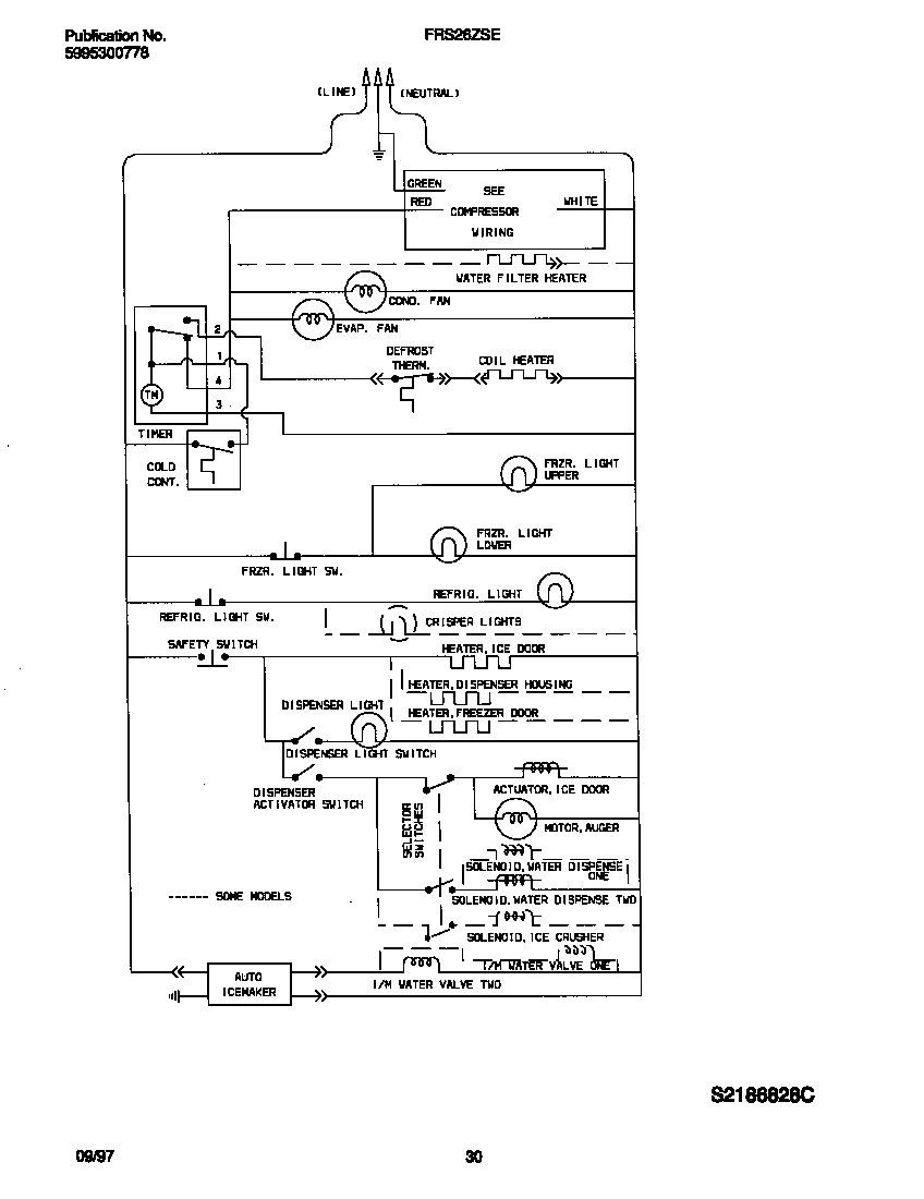 Frigidaire FRS26ZSEW4 wiring diagram diagram