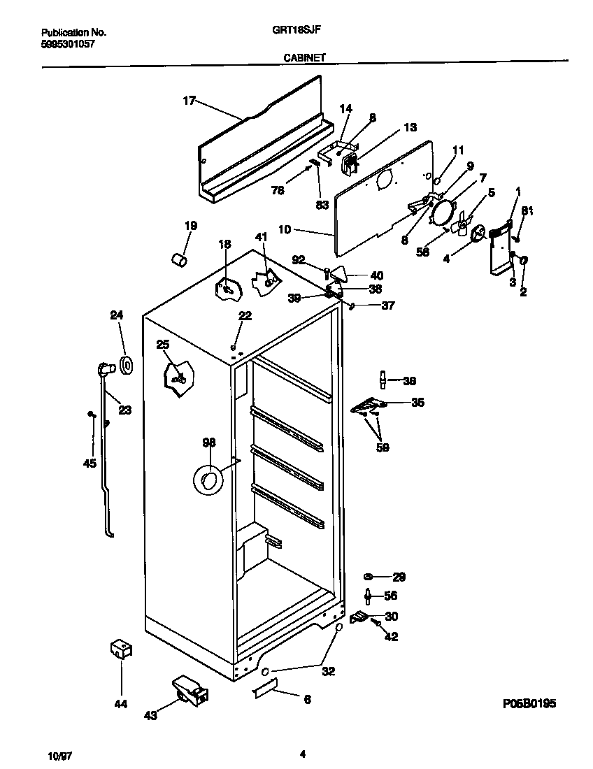 Gibson GRT18SJFD1 cabinet diagram