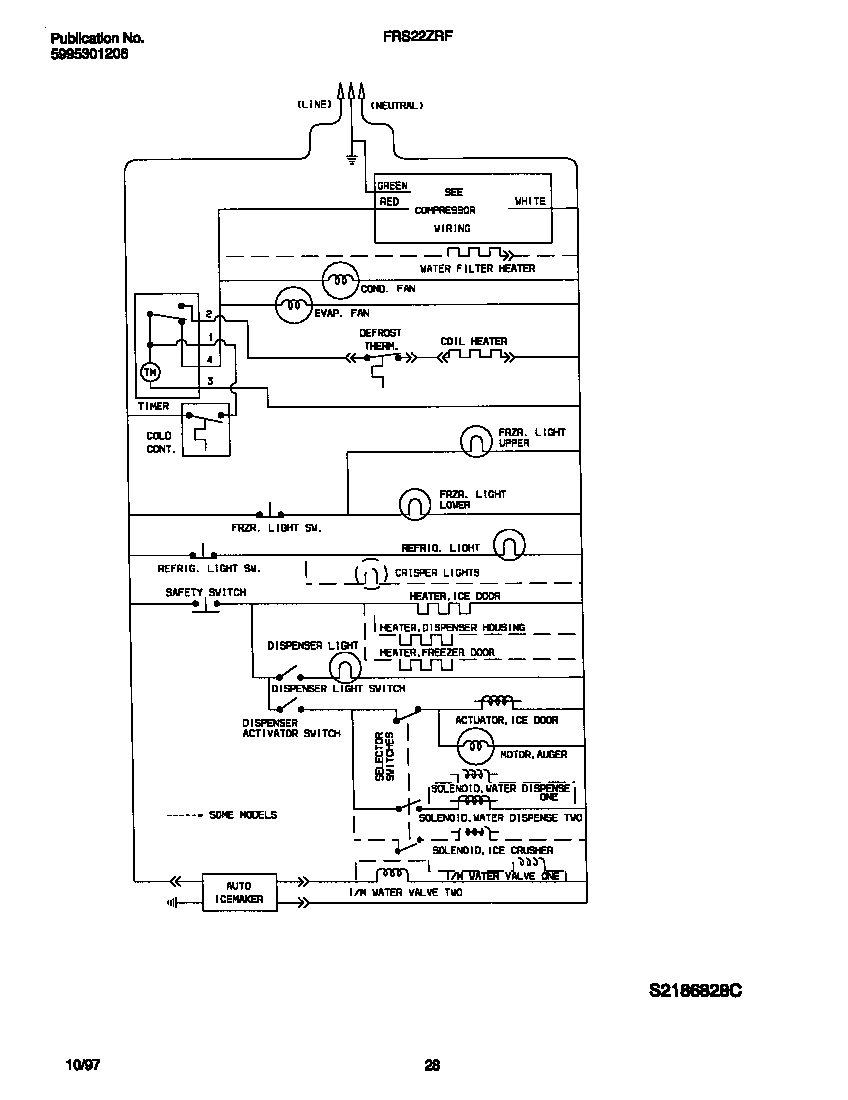 Frigidaire FRS22ZRFW2 wiring diagram diagram
