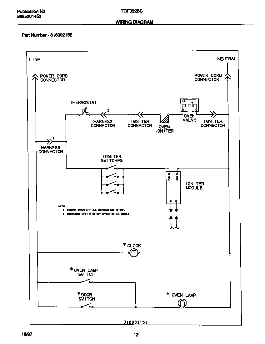 Tappan TGF332BCWE wiring diagram diagram