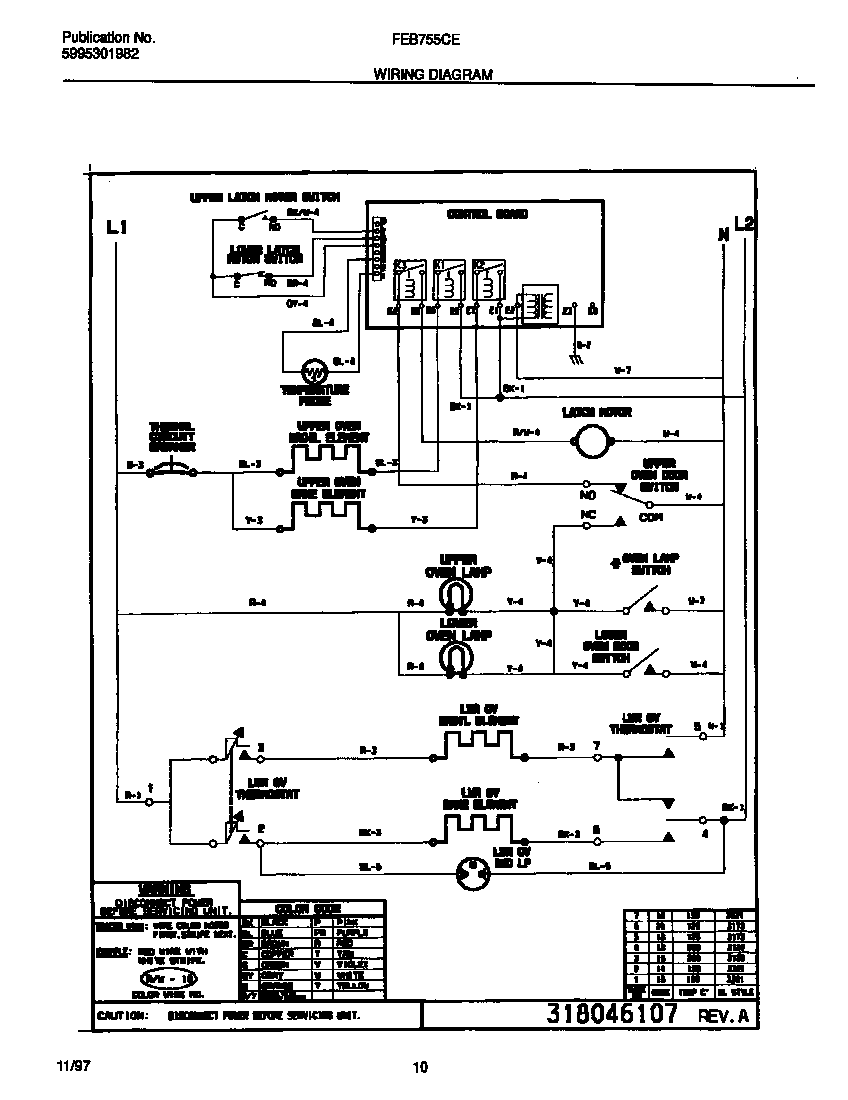 Frigidaire FEB755CEBE wiring diagram diagram