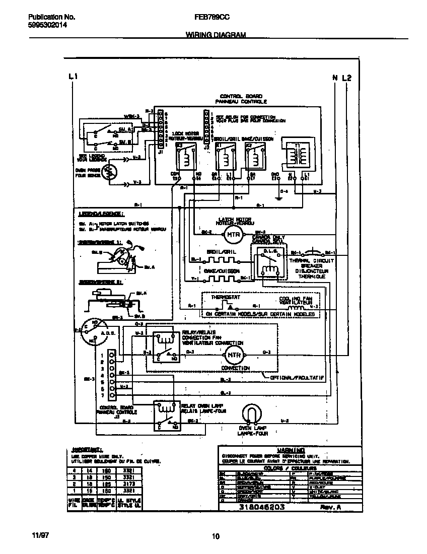 Frigidaire FEB789CCBF wiring diagram diagram