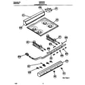 Universal/Multiflex (Frigidaire) MGF200PBWB top/burner/manifold diagram