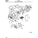 Frigidaire FLSG72GCT6 upper cabinet/drum/heater diagram