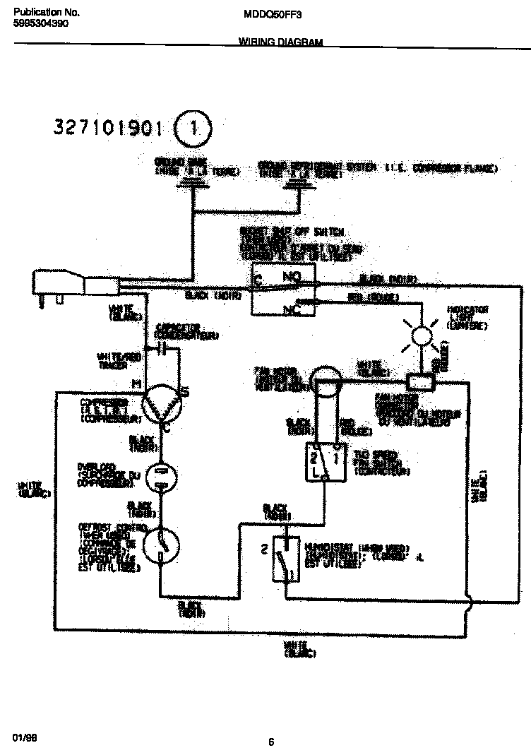 Frigidaire MDDQ50FF3 wiring diagram diagram