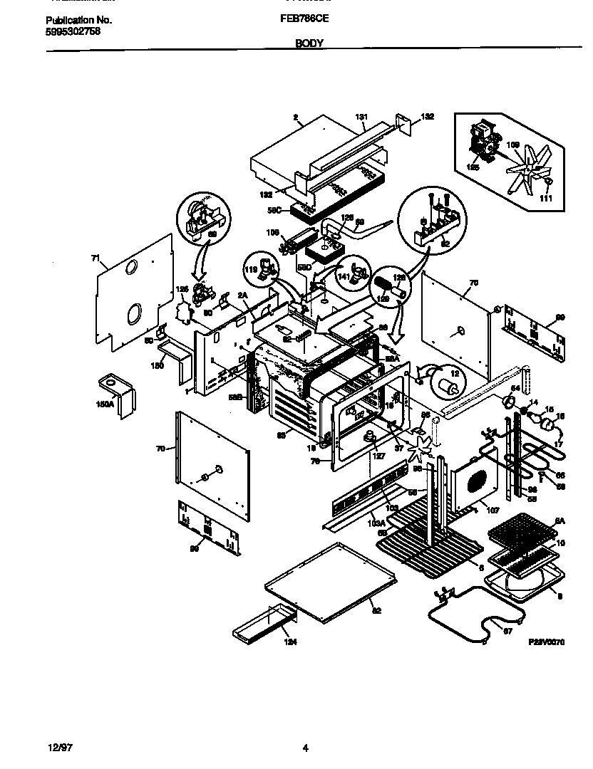 Frigidaire FEB786CEBF body diagram
