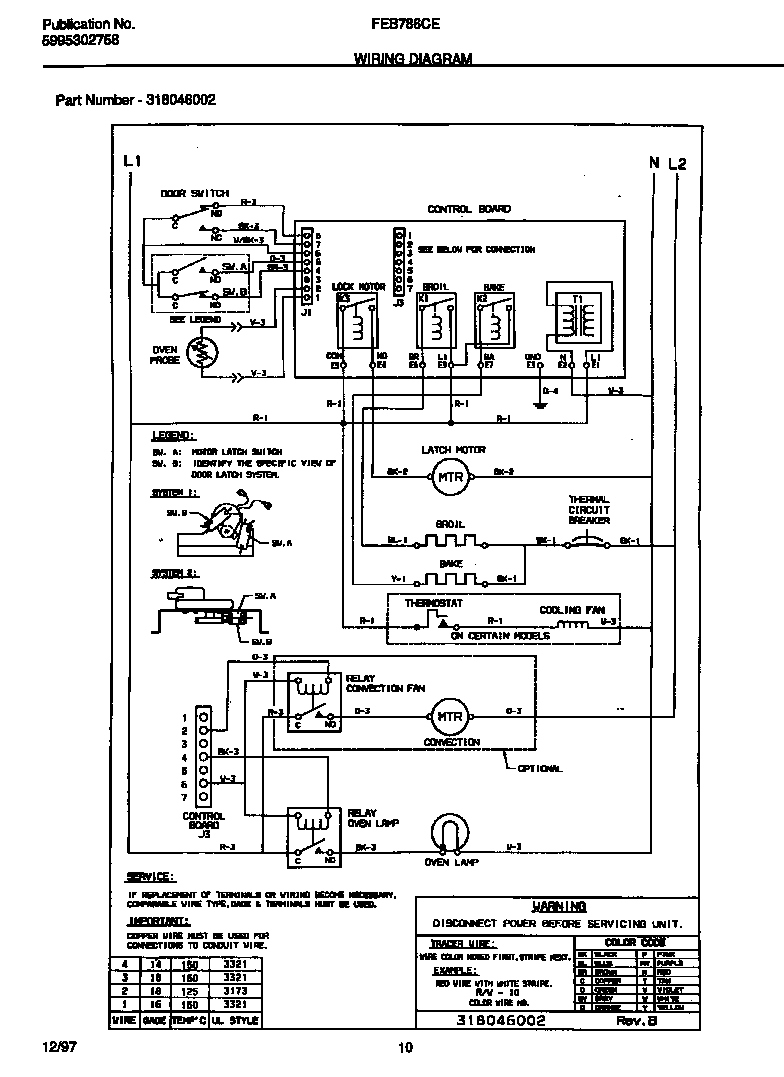 Frigidaire FEB786CEBF wiring diagram diagram