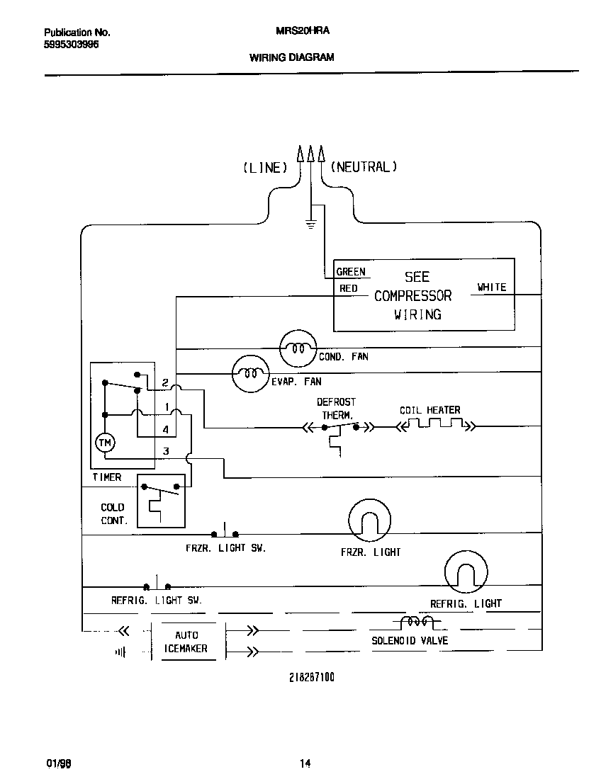 Universal/Multiflex (Frigidaire) MRS20HRAD8 wiring  diagram diagram