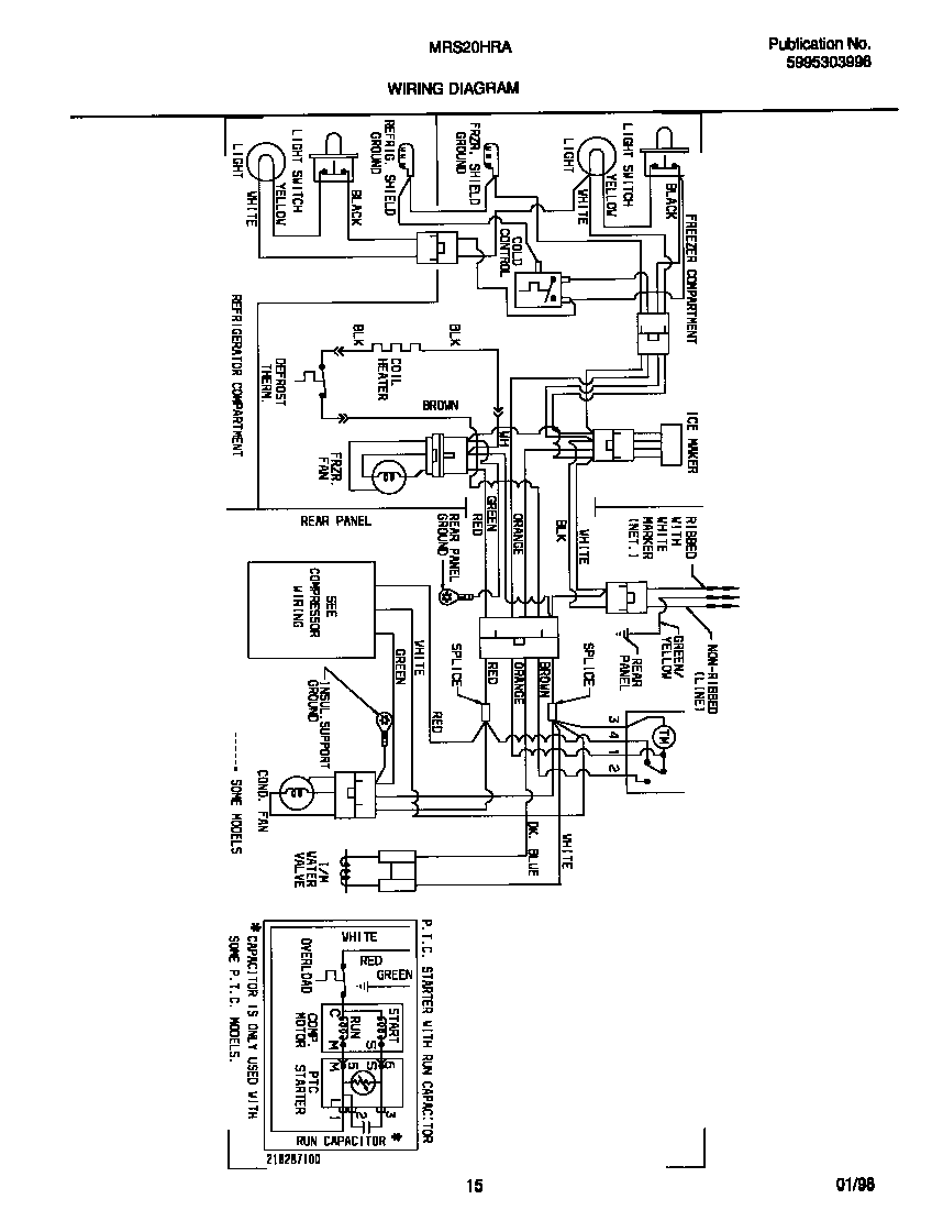 Universal/Multiflex (Frigidaire) MRS20HRAD8 wiring  diagram diagram