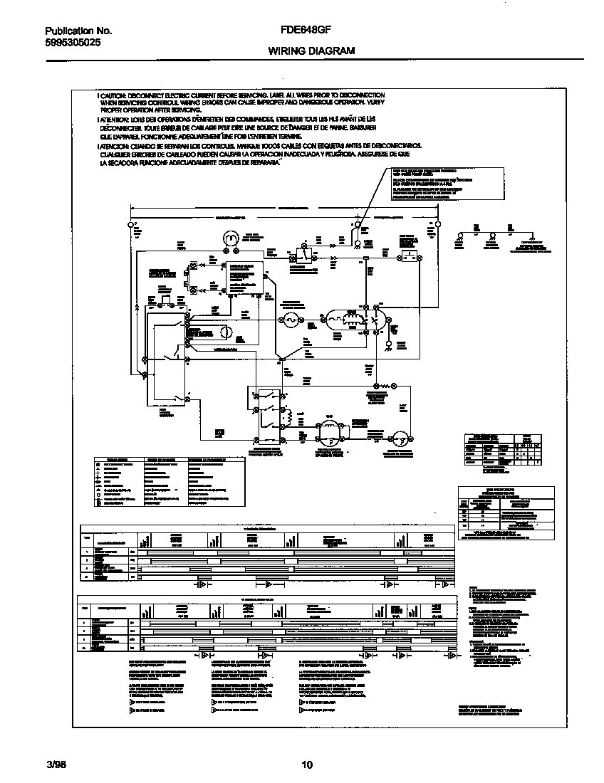 Frigidaire FDE648GFT0 wiring  diagram diagram