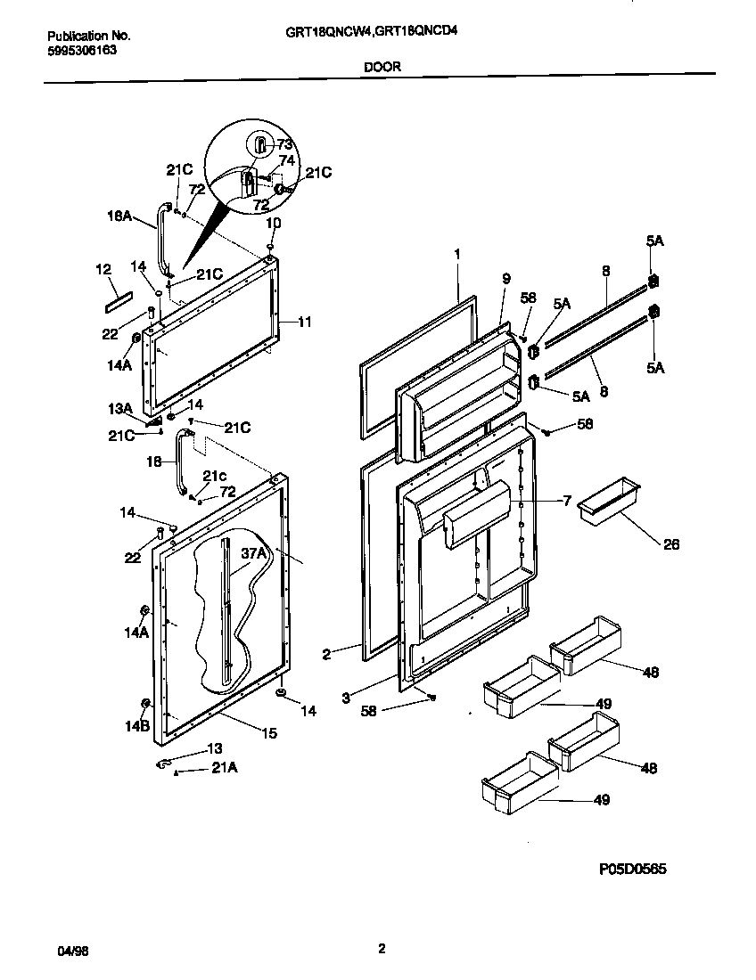 Gibson GRT18QNCD4 doors diagram