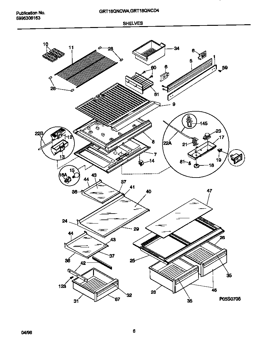 Gibson GRT18QNCD4 shelves/controls diagram