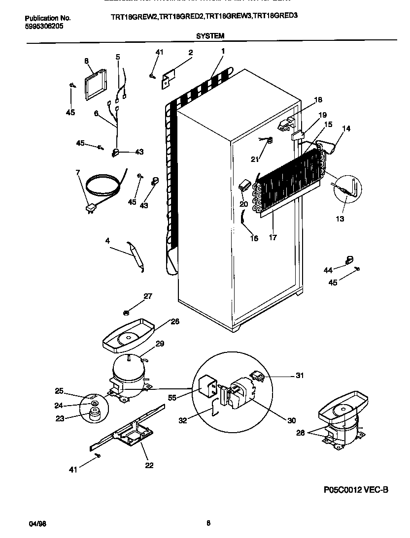 Tappan TRT18GREW3 system diagram
