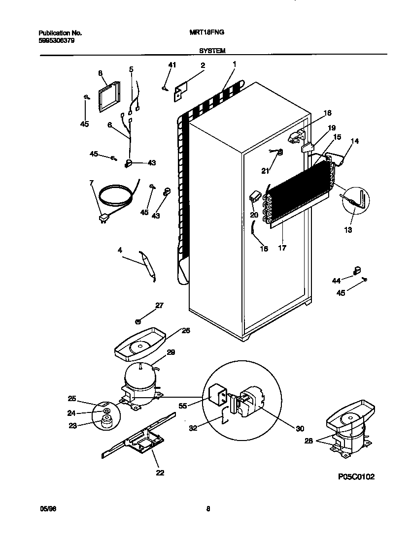 Universal/Multiflex (Frigidaire) MRT18FNGZ0 system diagram