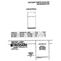 Universal/Multiflex (Frigidaire) MRT13CREW2 cover diagram
