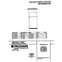 Universal/Multiflex (Frigidaire) MRT18DNED5 cover diagram