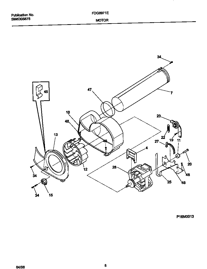 Frigidaire FDG8971EW1 motor diagram