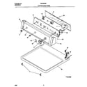 White-Westinghouse WDG546RFS0 controls/top panel diagram
