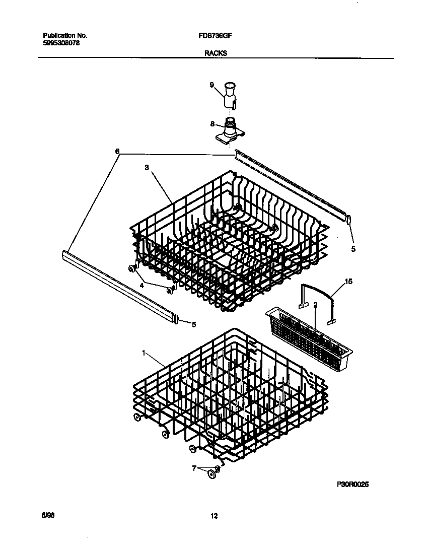 Frigidaire FDB736GFS4 rack diagram