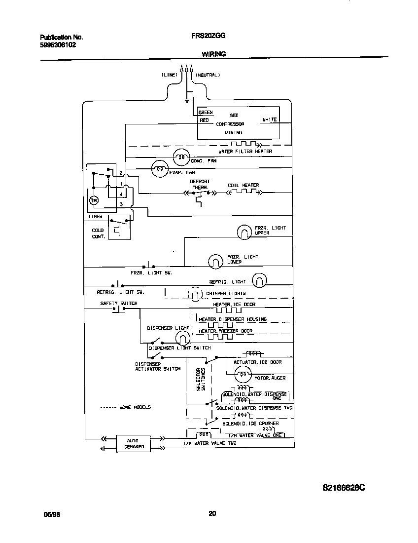 Frigidaire FRS20ZGGW1 wiring diagram diagram
