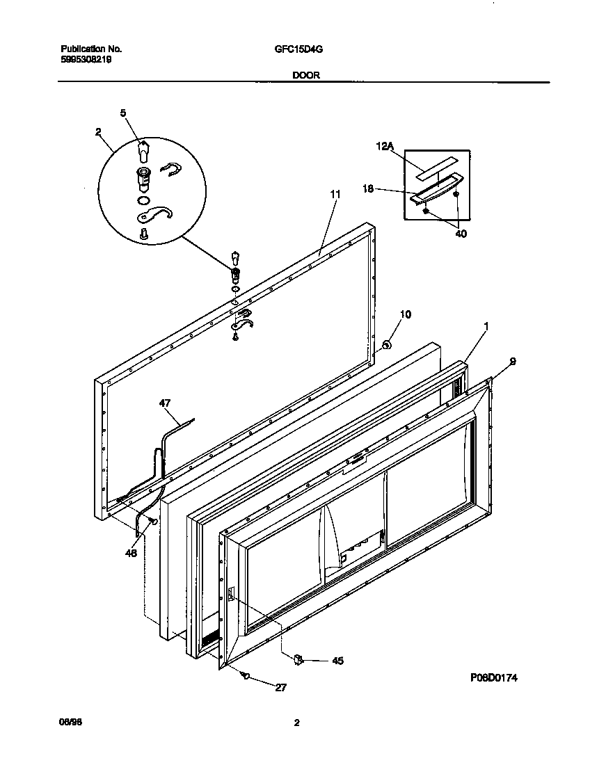 Gibson GFC15D4GW1 door diagram