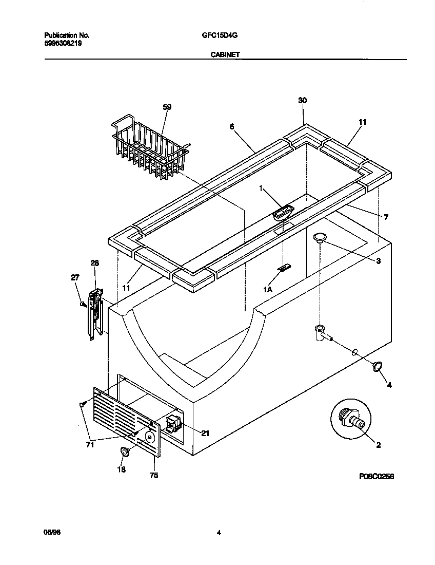 Gibson GFC15D4GW1 cabinet diagram