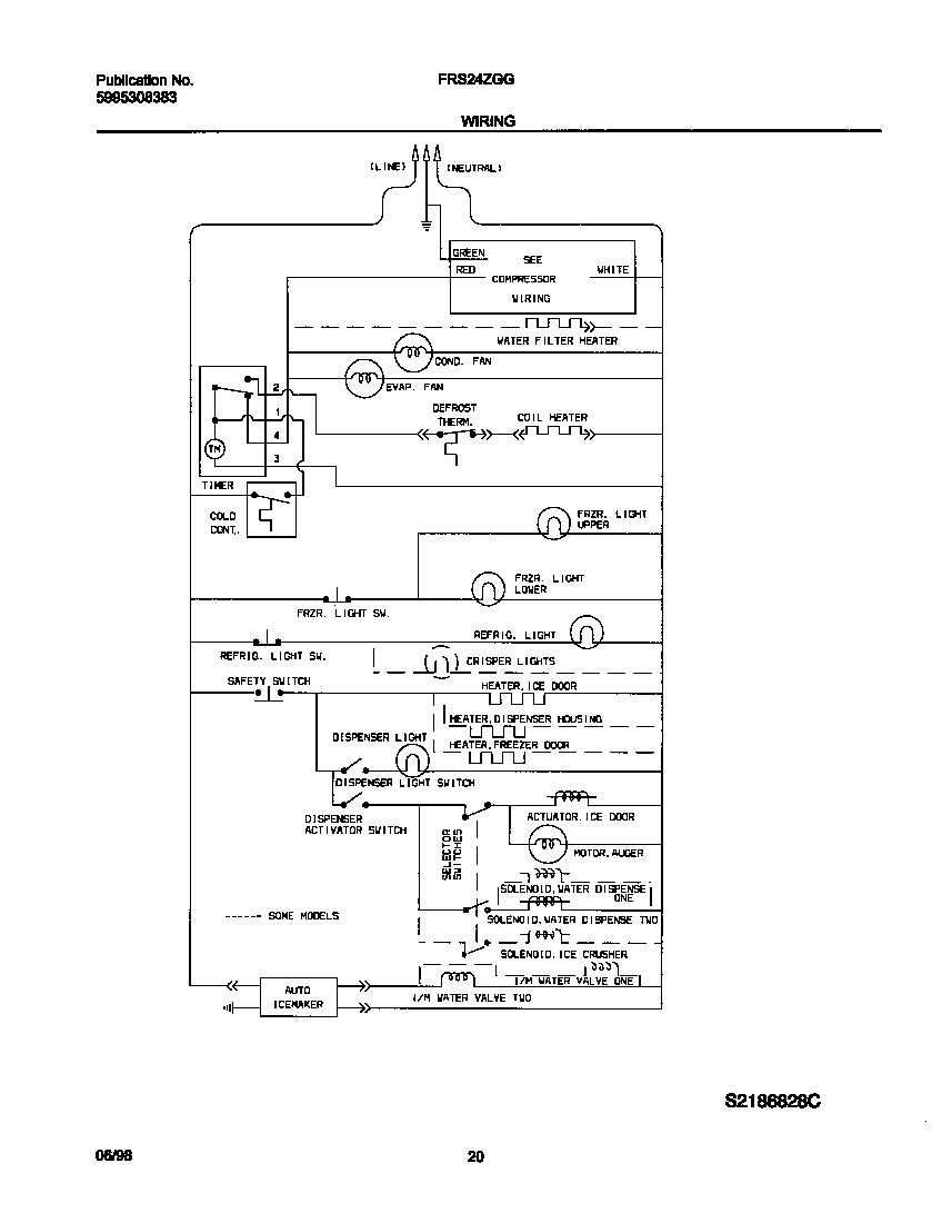 Frigidaire FRS24ZGGB0 wiring diagram diagram