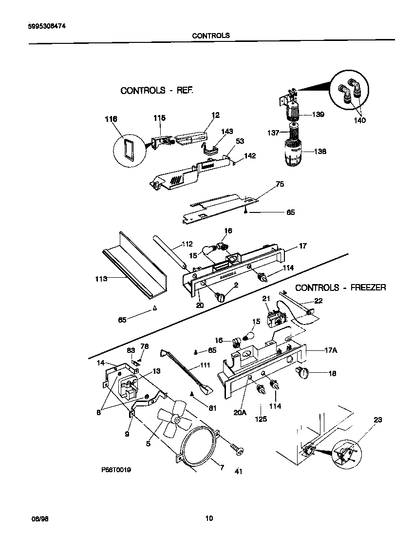 Frigidaire FRS26ZGGB0 controls diagram