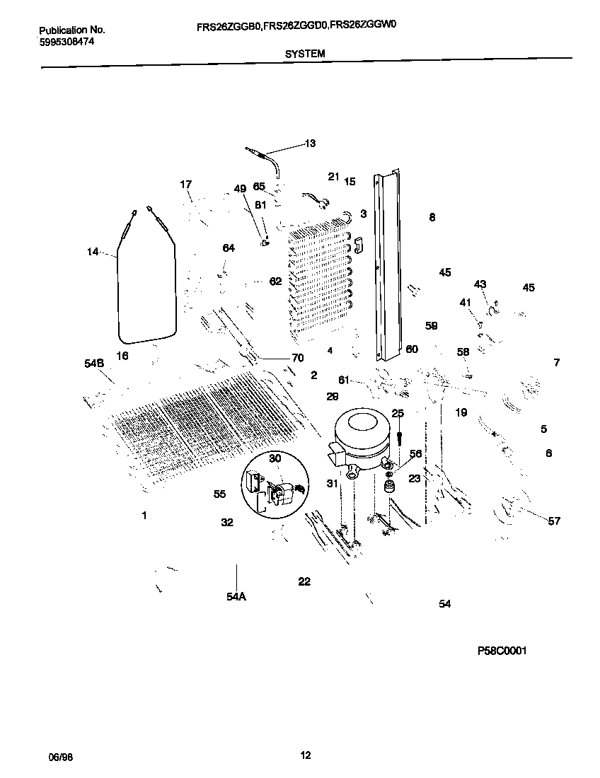 Frigidaire FRS26ZGGB0 system diagram