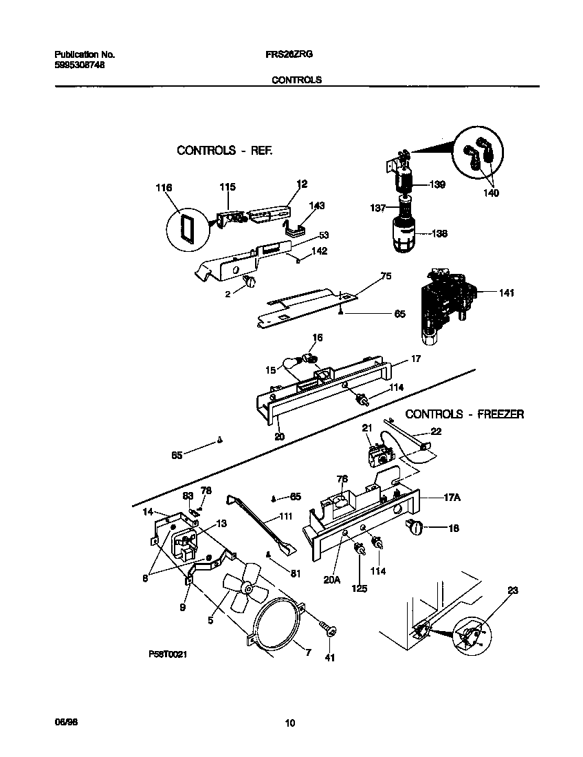 Frigidaire FRS26ZRGD0 controls diagram