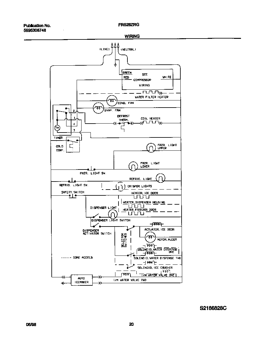 Frigidaire FRS26ZRGD0 wiring diagram diagram