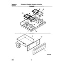 Frigidaire FGF354BGWB top/drawer diagram