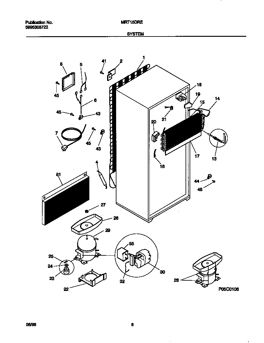 Universal/Multiflex (Frigidaire) MRT15DREW6 system diagram