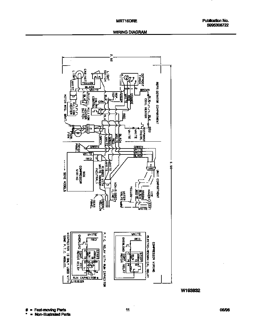 Universal/Multiflex (Frigidaire) MRT15DREW6 wiring diagram diagram