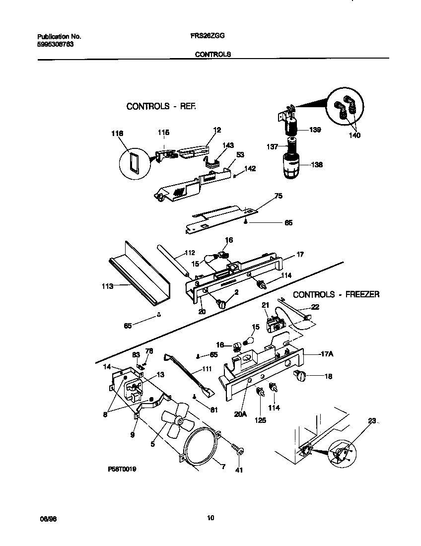 Frigidaire FRS26ZGGD1 control diagram