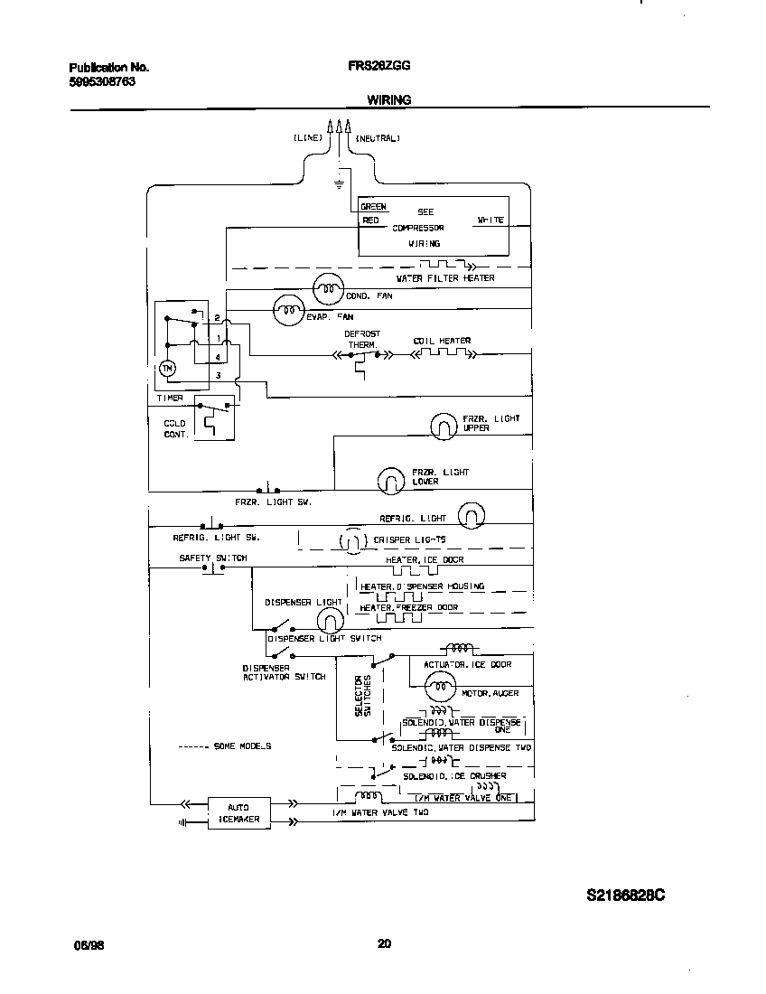 Frigidaire FRS26ZGGD1 wiring diagram diagram