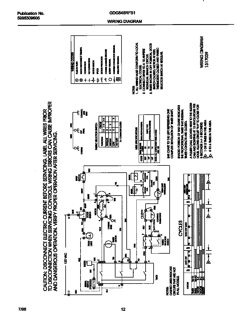 Gibson GDG546RFS1 wiring diagram diagram