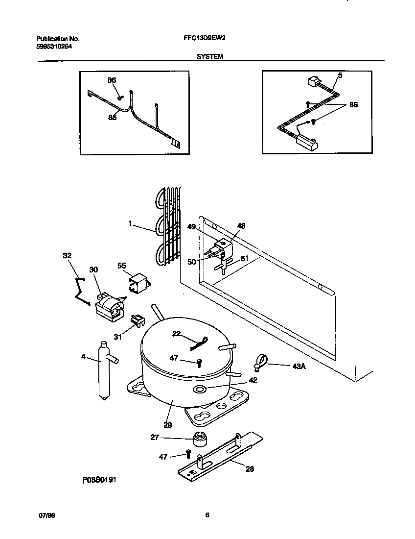 Frigidaire FFC13D9EW2 system diagram