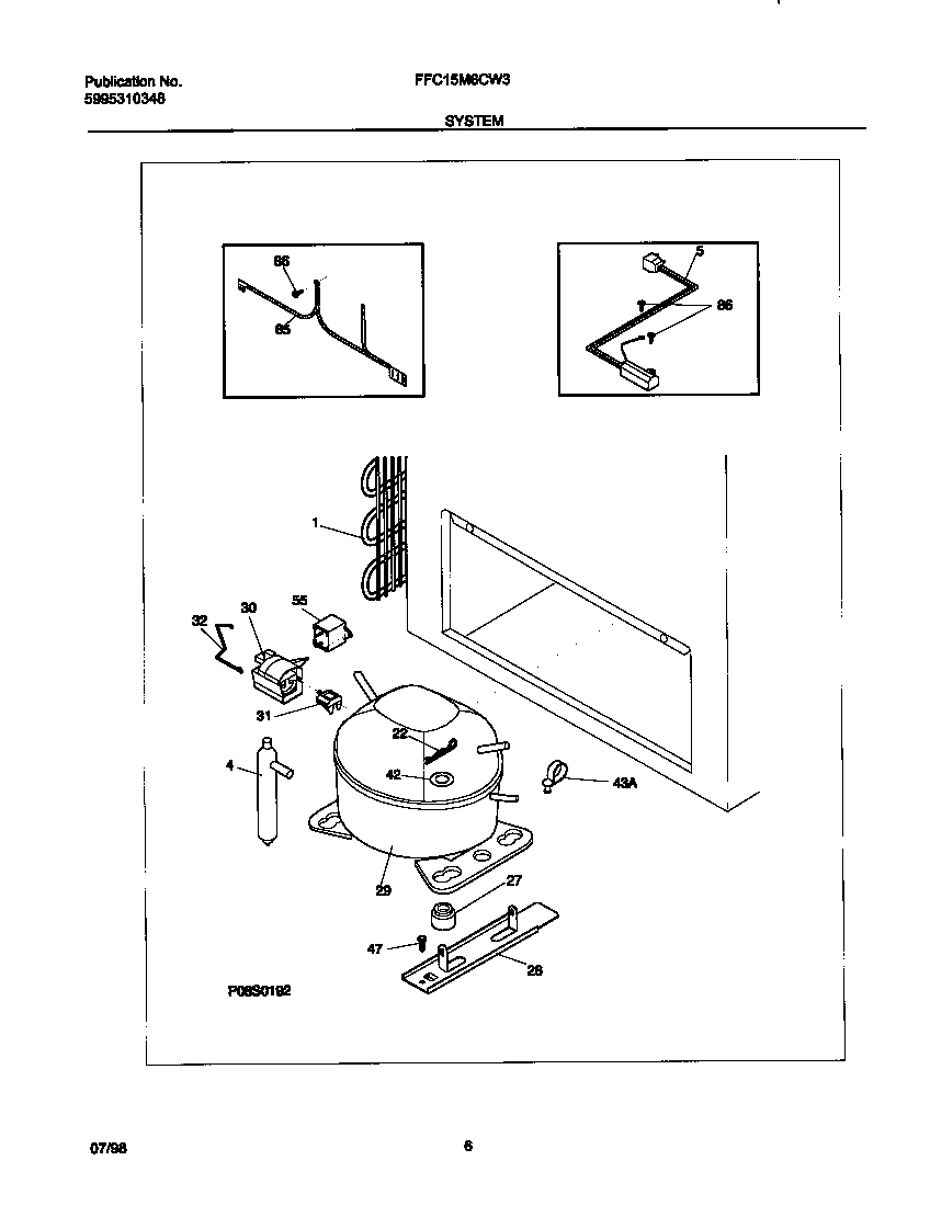 Frigidaire FFC15M6CW3 system diagram