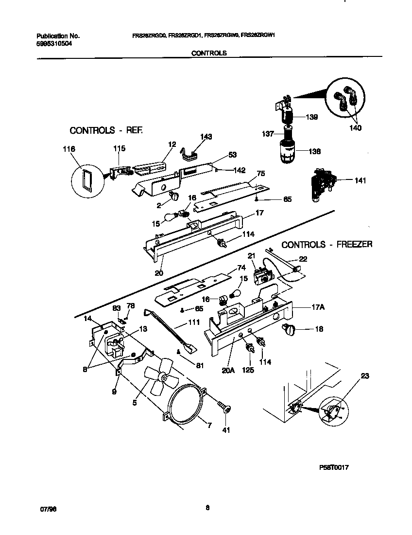 Frigidaire FRS28ZRGD1 controls diagram
